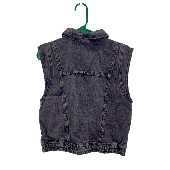 Sezane Women's Tim Jacket Vest Black Grey Denim Size Small NWT - Picture 8 of 10